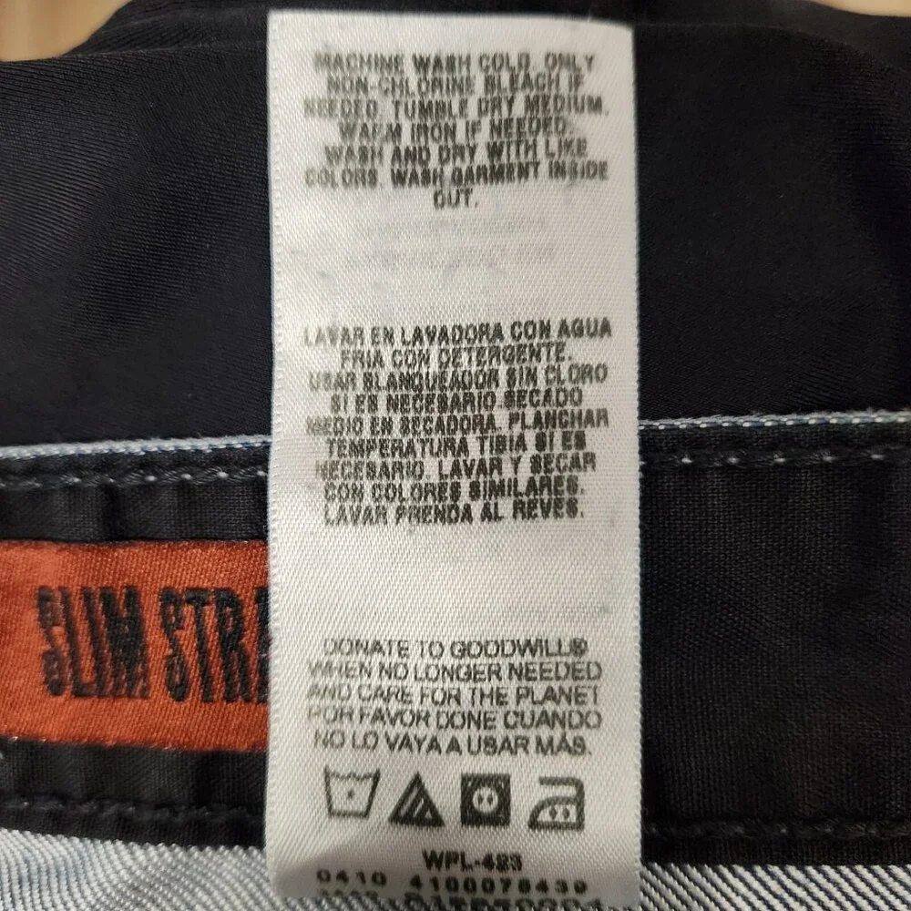 Levi Strauss Signature Authentics Slim Straight Jeans‎ Mens Size 36x32 Blue EUC